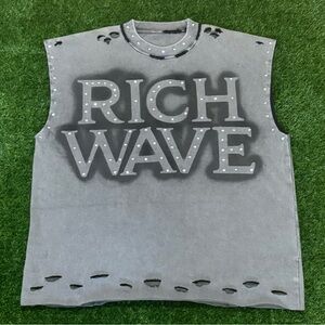 Gray Sleeveless Graphic Tee